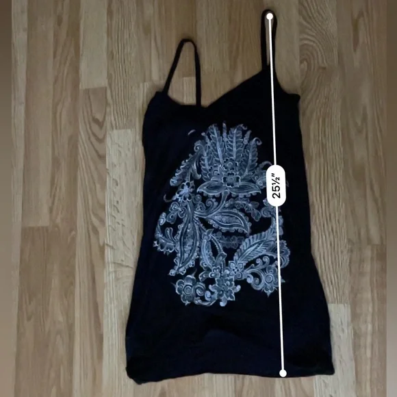 Cozy S&S Casual Lounge Wear Top-Straps Black sleeveless size medium blouse - Picture 6 of 10